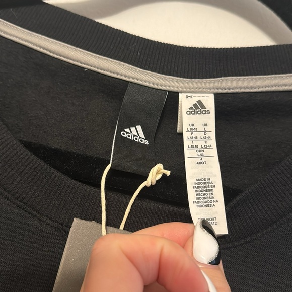 Adidas Long Length Crewneck Fleece Top - Picture 4 of 6